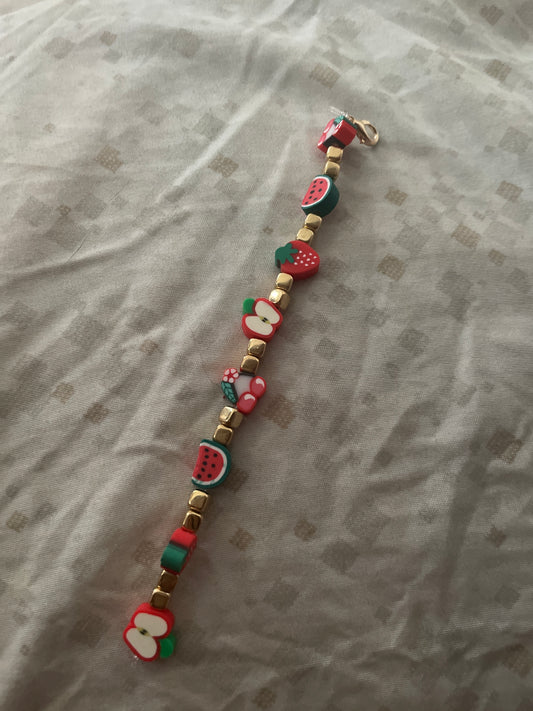 Red fruit 🍉🍎🍒🍓 Keychain/phone chain