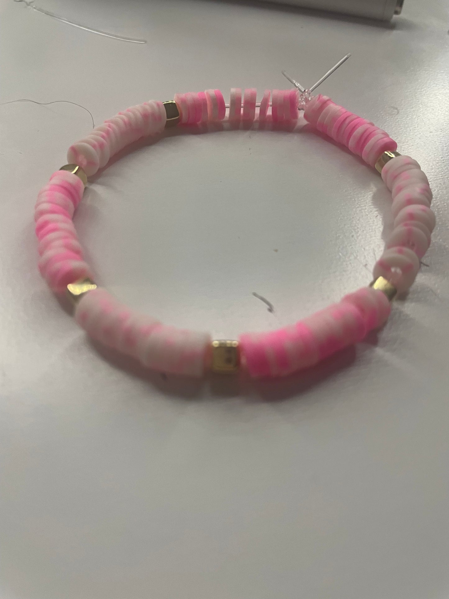 Pink 🌸 & gold ⭐️ Bracelett