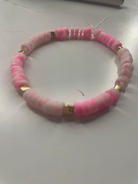 Pink 🌸 & gold ⭐️ Bracelett