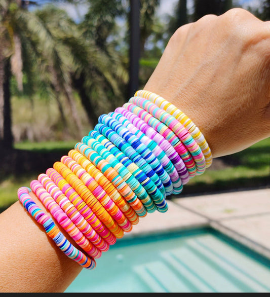 Mystery stack of bracelets